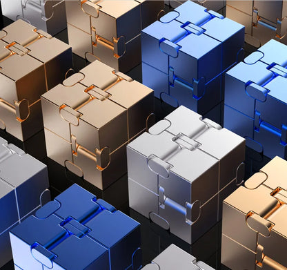 Metal Magic Cube Stress Relief Toy Portable Puzzle Focus