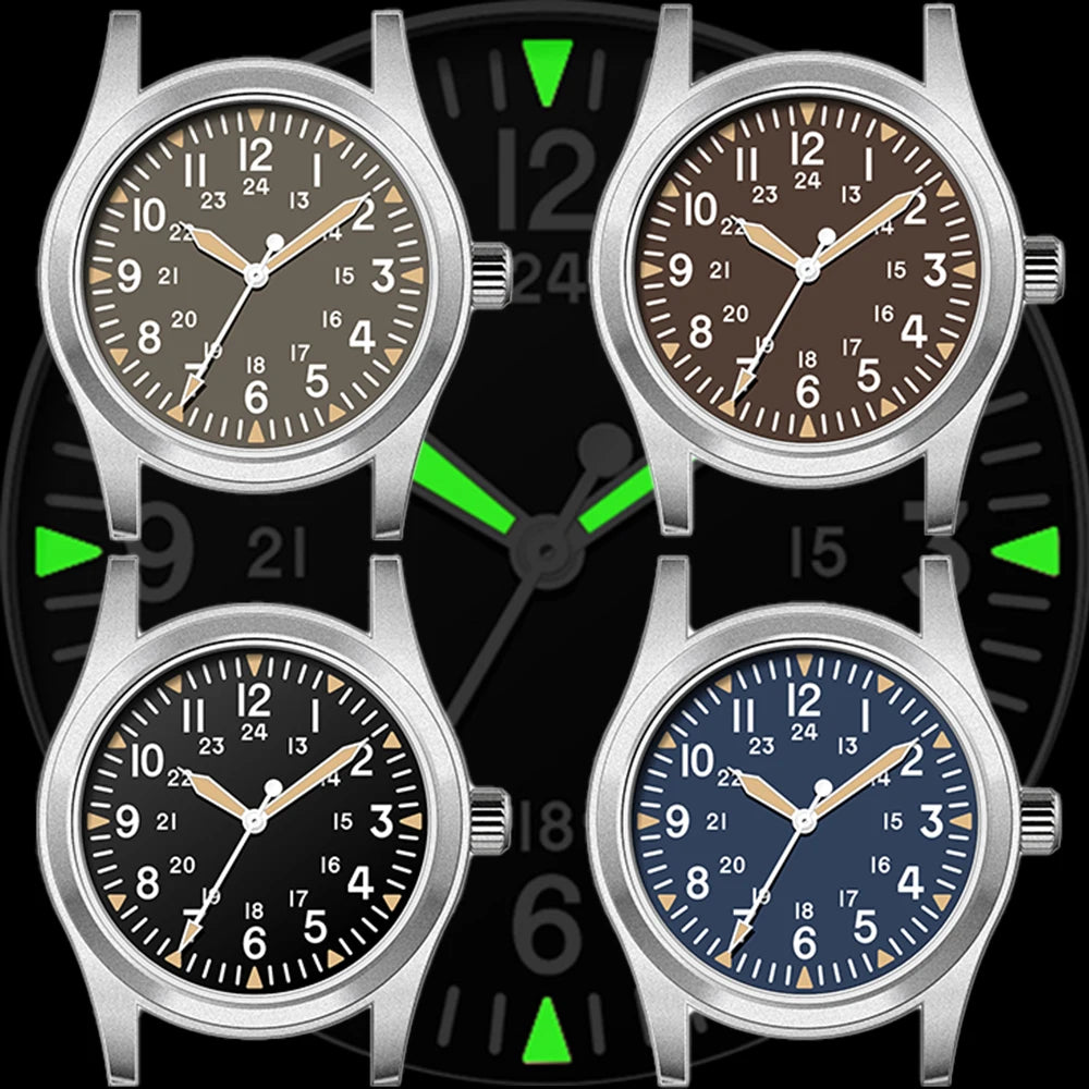 Militær Quartz Feltur 37mm Safir Efterår 2025