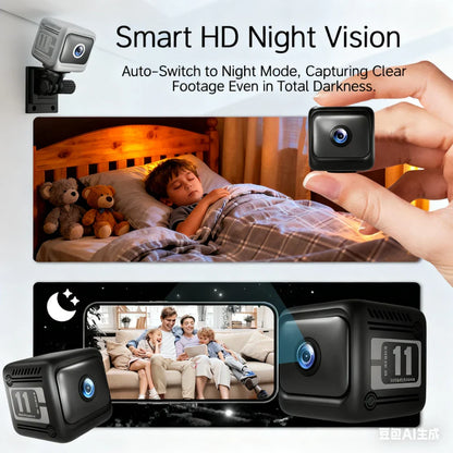 1080P Mini Camera WiFi Security Cam Night Vision Motion Detection Long Battery Life Fall 2025 Home Surveillance