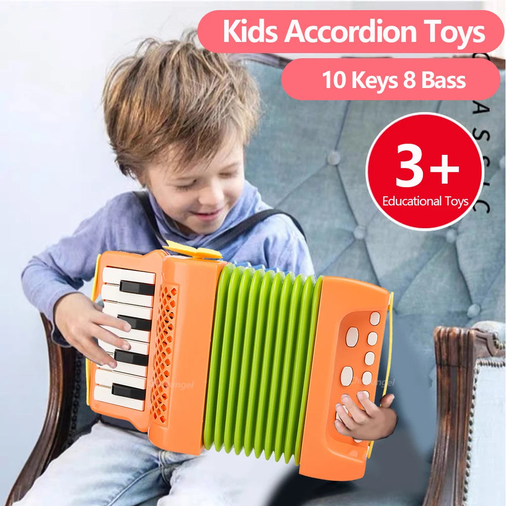 Kids Accordion Musical Instrument - Lightweight Educational Toy for Toddlers, Perfect Gift for Boys & Girls Ages 3+, Indoor & Outdoor Fun