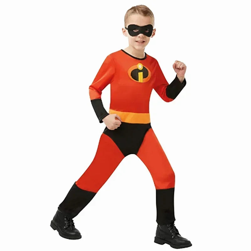 The Incredibles rood superheldencosplaypak en masker, complete set voor kinderen en volwassenen, Halloween 2026
