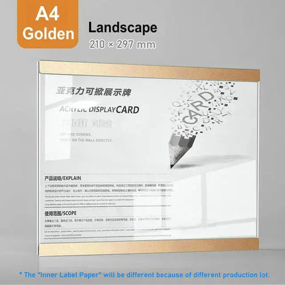 Marco de foto acrílico marco flotante magnético decoración de pared minimalista otoño 2025 montaje adhesivo fácil de cambiar