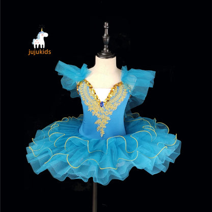 Tutu da balletto leggero per ragazze - stile pancake, poliestere, per spettacoli di recital