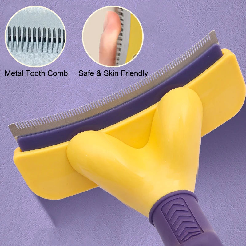 Stainless Steel Pet Grooming Brush - Anti-Lice Comb for Dogs & Cats, Hair Care Supplies