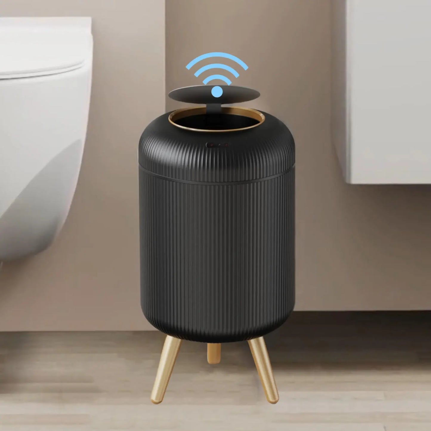 Motion Sensor Trash Can Small Plastic Smart Bin Hands Free