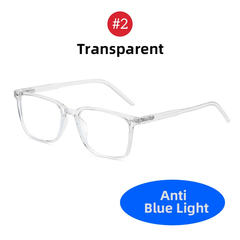 Blue Light Blocking Glasses – Square Frame TR90 Lightweight Eyewear, Back to School 2026 Trend, Anti Blue Light for Computer Use