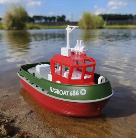 Leistungsstarkes RC-Schleppermodell mit zwei Motoren – elektrisches ferngesteuertes Boot im Maßstab 1:72 für Jungen, kabelloser Spaß