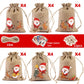 Christmas Advent Calendar 24Pcs Gift Bags Set - Durable Cloth with Customizable Number Stickers for Holiday Decor