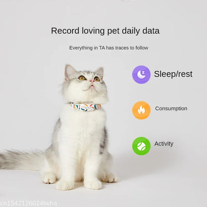 Smart kæledyrs halsbånd justerbart blødt nylon personligt hund kat halsbånd app-aktiveret efterår 2025 vandtæt ID-mærke