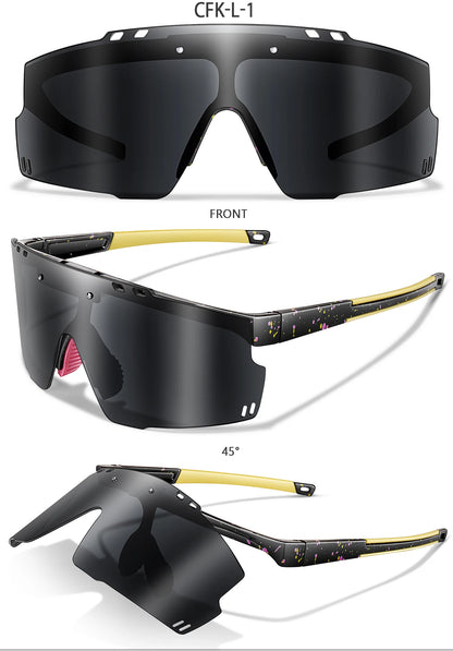 Lightweight unisex sports sunglasses – UV400 polycarbonate lenses, cycling, running, fishing