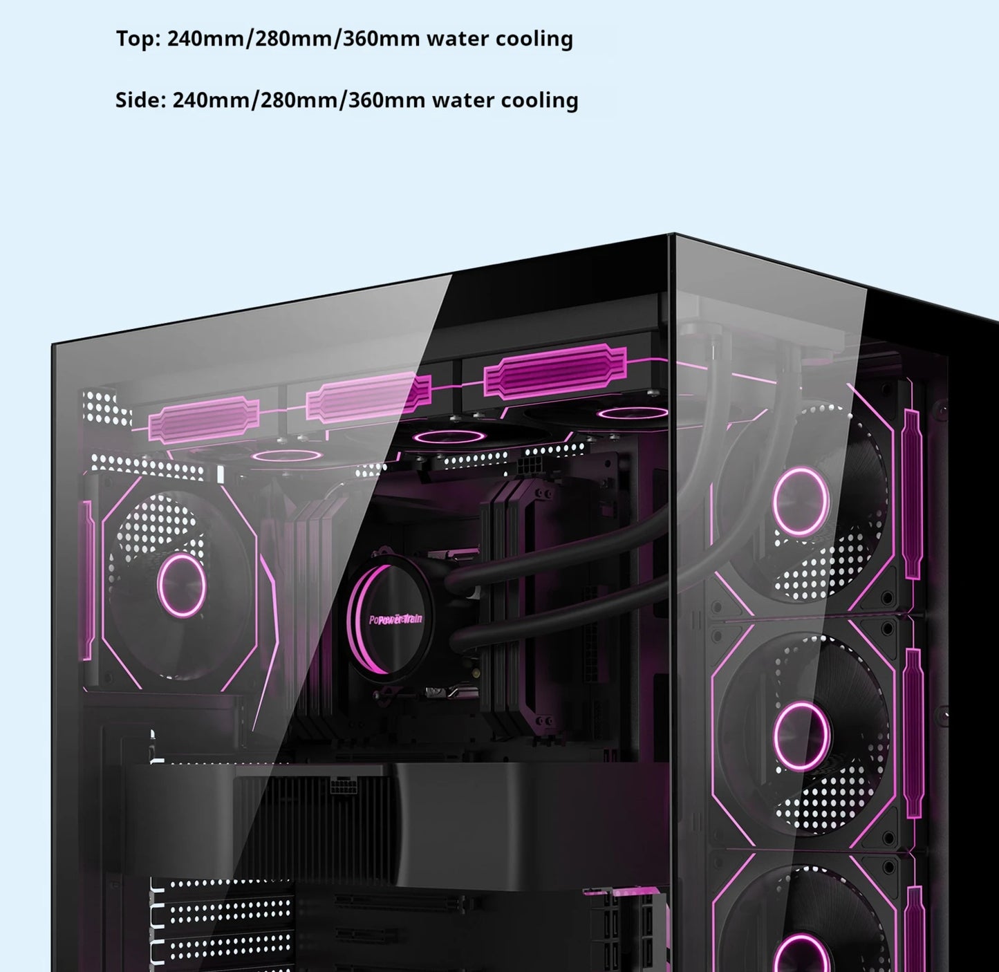 Boîtier PC Gaming Dreamland Pro ATX Double Verre Châssis 360mm