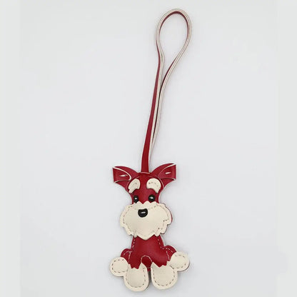 Björn nyckelring PU-läder mini väska charm söt gåva accessoar