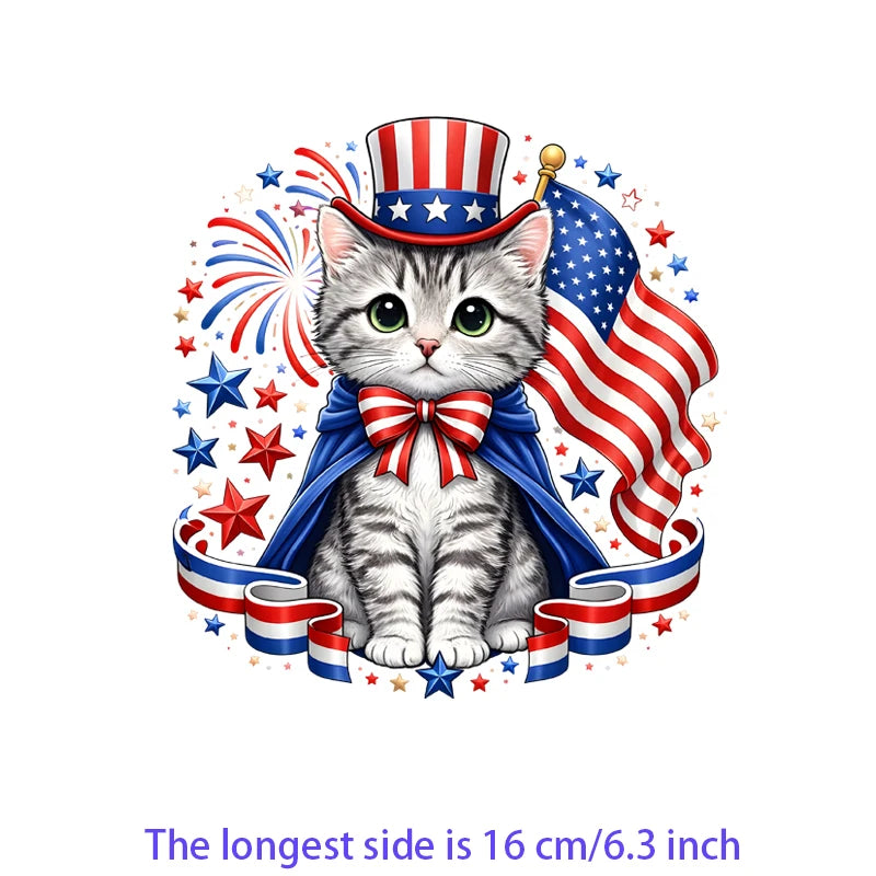 Iron On Patches USA Flag Bald Eagle Heat Transfer Set Patriotic 4th Of July DIY Clothing Decor 2026