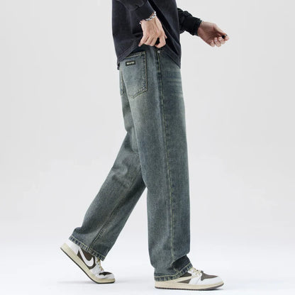 Jeans para hombre de peso pesado - Corte recto holgado, algodón street