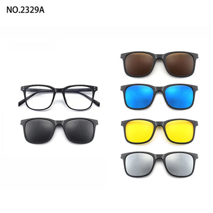Magnetic Clip Sunglasses Interchangeable Lens Set 5 Lenses Polarized Prescription Ready Summer 2026 Gift