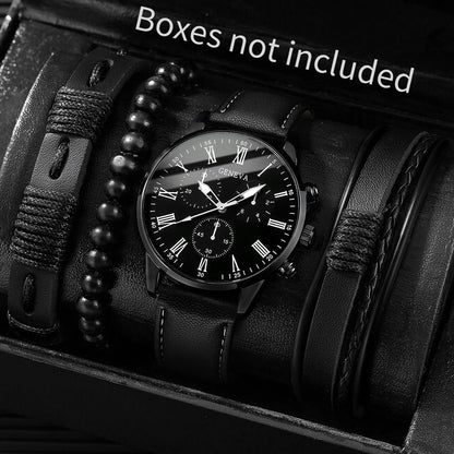 Quartz Watch And Bracelet Set Nylon Band Casual Gift