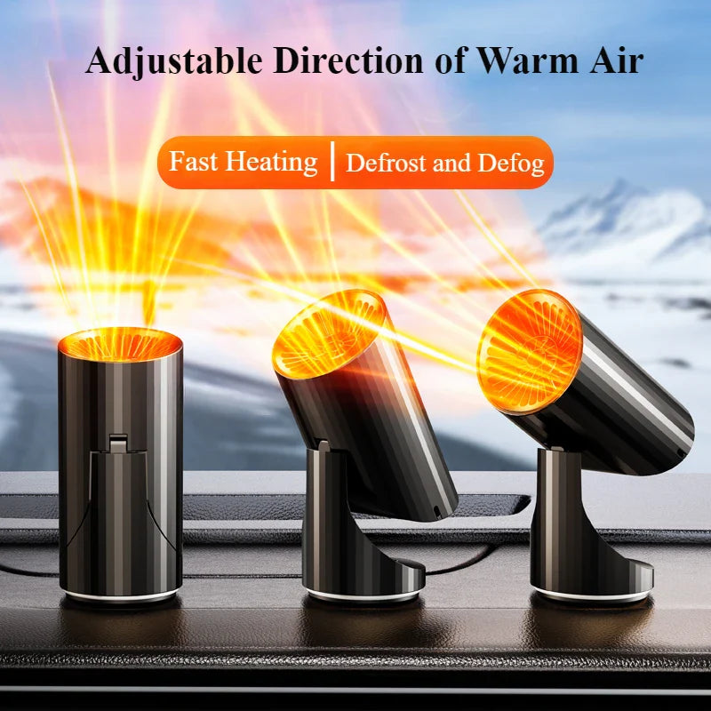 Car Heater Defogger 360 Rotatable Portable Plug In 24V 12V Quick Cabin Warmth Winter 2025