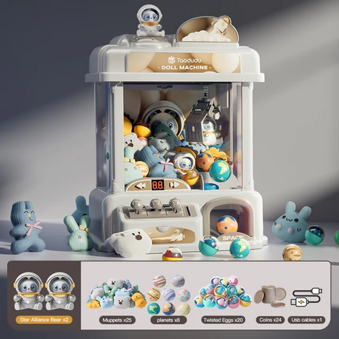 Mini Machine à griffes à pièces, Kit moyen, jeu d'arcade pour enfants, avec prix en peluche et contrôleur sans fil