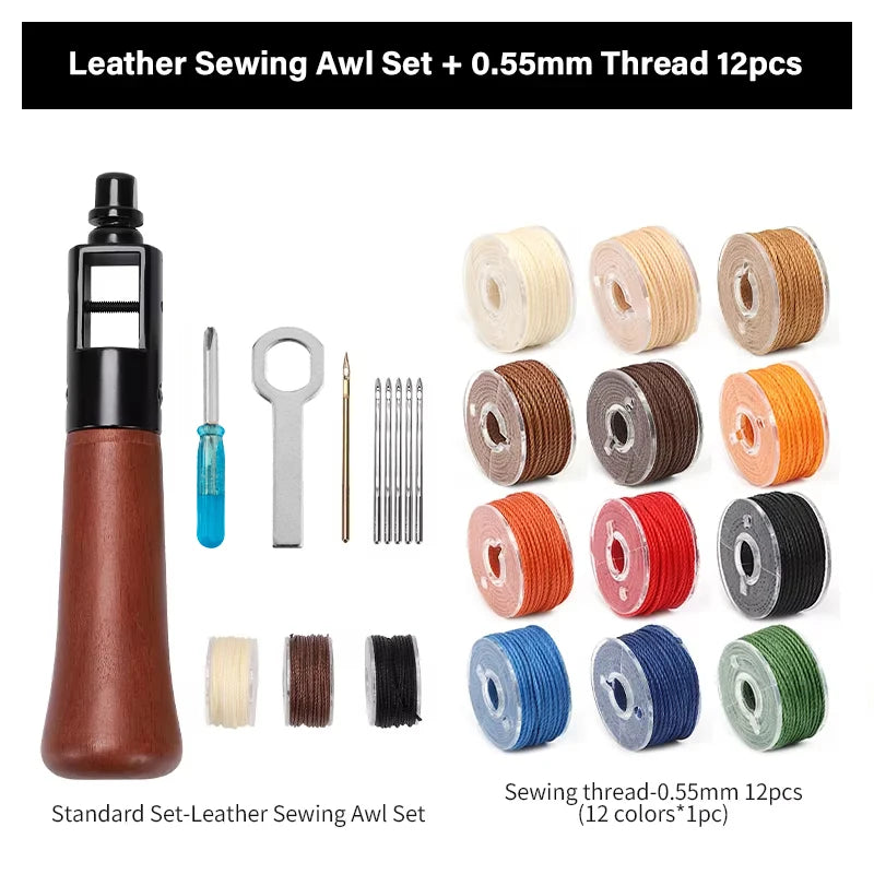 Kit de couture en cuir – ensemble d'outils premium pour couture à la main pour artisanat cuir et réparation de toile, cadeau automne 2026