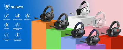 Wireless Gaming Headset With Mic Active Noise Cancellation