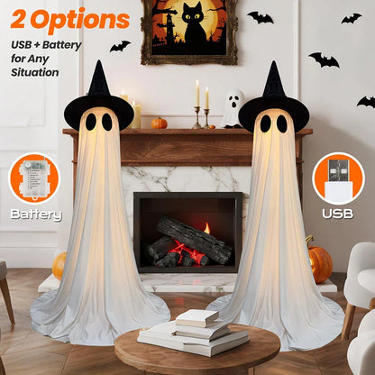 Glowing Ghost Yard Decor Halloween 2025 Outdoor Light