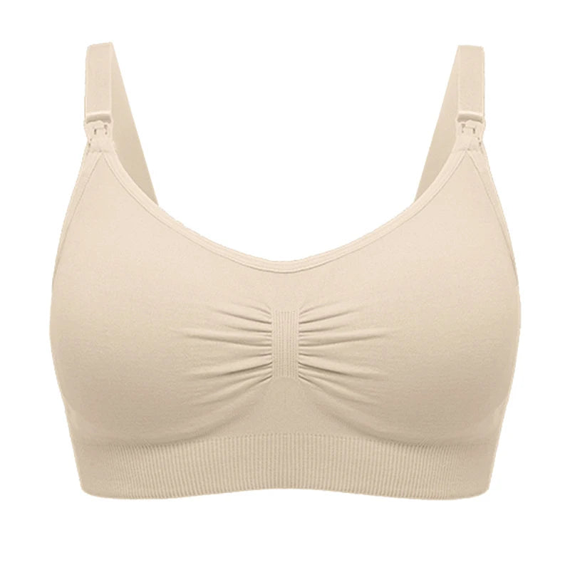 Breathable women's nursing bra – seamless wire-free maternity, nylon, all seasons