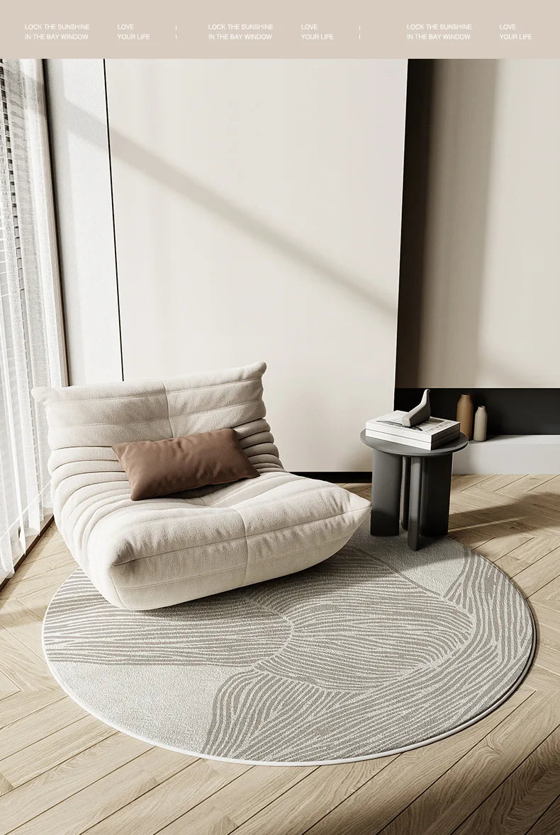 Round Area Rug Faux Cashmere Wabi Sabi Fall 2025 Cozy