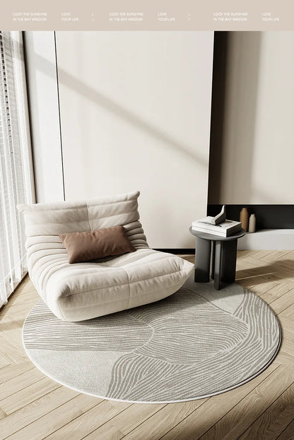 Round Area Rug Faux Cashmere Wabi Sabi Fall 2025 Cozy