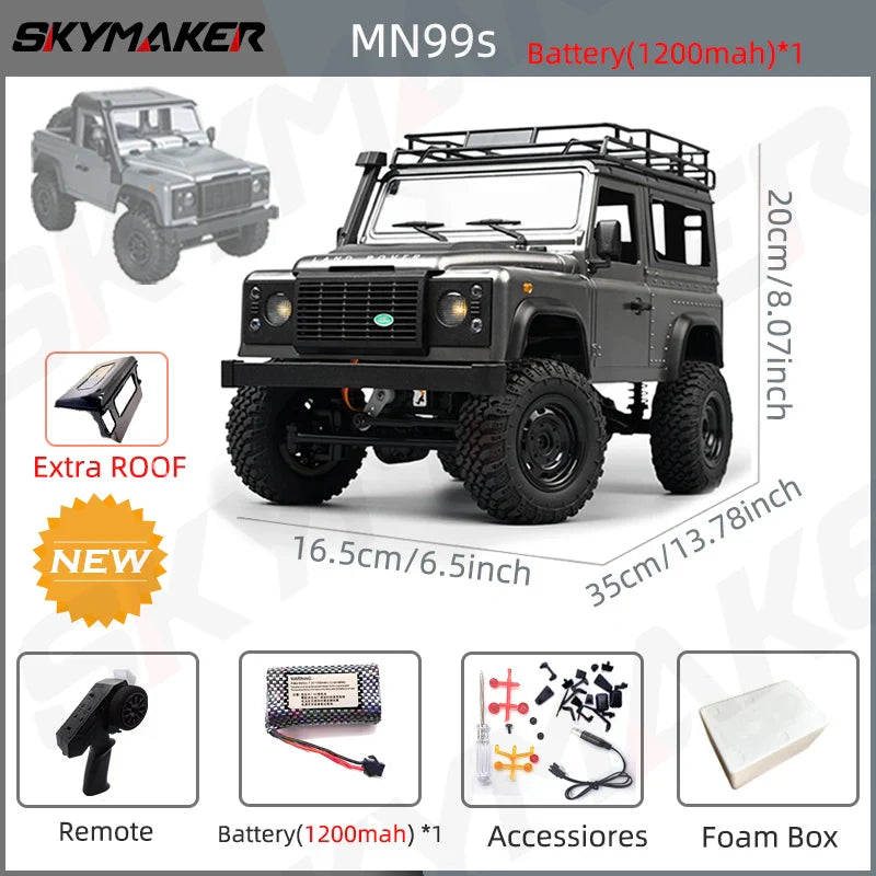 RC Car Rock Crawler RTR 2.4G 4WD Defender Style Offroad Toy Back To School 2025 Gift