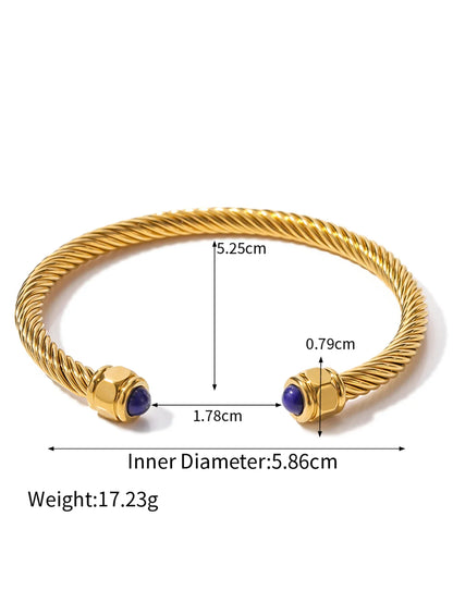 Gold Plated Stainless Steel Stackable Bracelet Set Cuff Jewelry For Elegant Layering Spring 2026 Gift