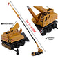 Scale Alloy Diecast Engineering Crane Toy - 360° Rotating, Four-Wheel Steering Model for Kids