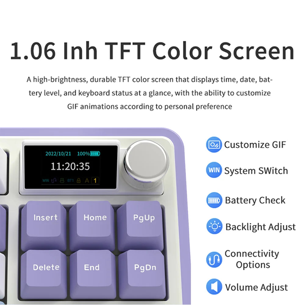 Teclado mecánico 87 teclas modo tri RGB intercambiable en caliente