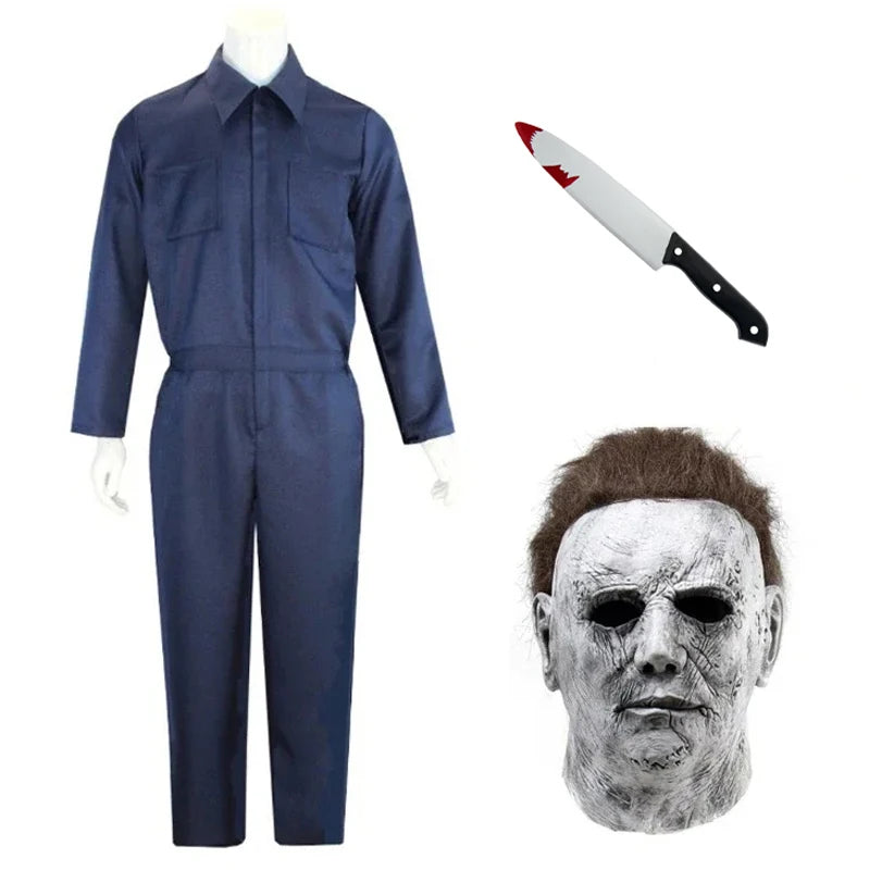 Michael Myers-bloederig moordenaars-anime-cosplaykostuum, jumpsuit met horrormasker voor mannen en vrouwen, Halloween 2026