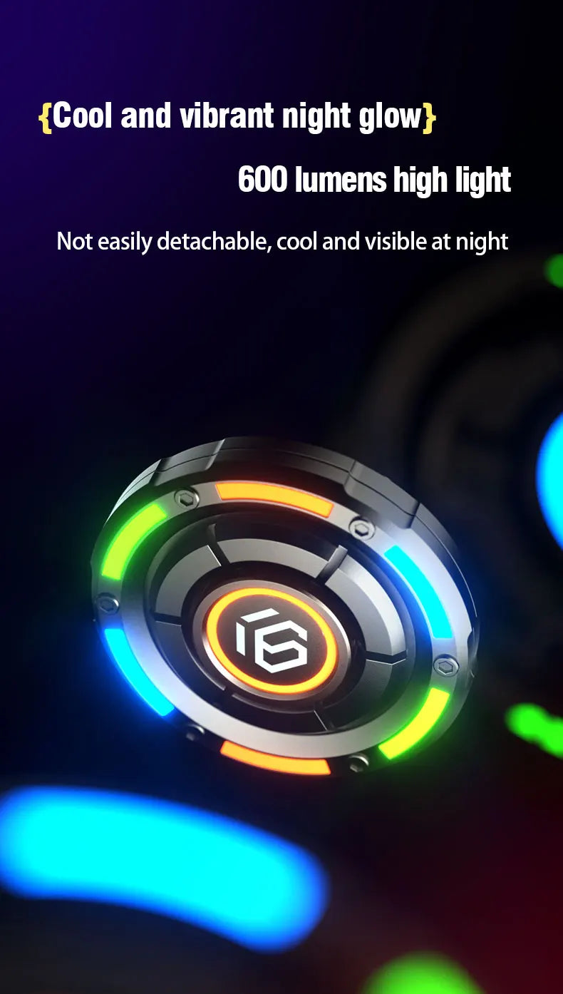 EDC Fidget Spinner Metal Luminous Push Card Coin Stress Toy