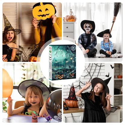 Calendario de Adviento de Halloween 24 Días Decoración de Mesa Coleccionable