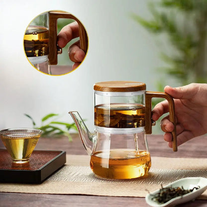 Home Magnetische Saug Floaty Becher Teekanne 740ML Hitzebeständiges Glas Teeset