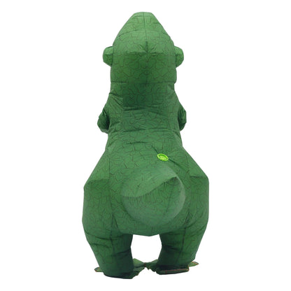 Groen opblaasbaar dinosaurus-mascottekostuum voor volwassenen, personagekostuum voor Halloween en verjaardagsfeest 2026