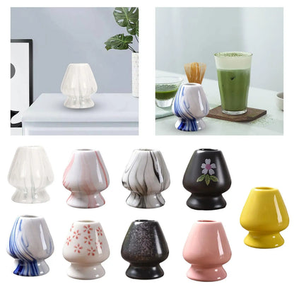 Supporto per frusta Matcha in ceramica Chasen Stand per teiera domestica