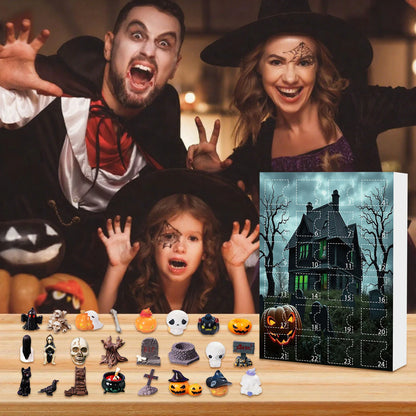 Calendario de Adviento de Halloween 24 Cuenta Regresiva con Mini Figuras