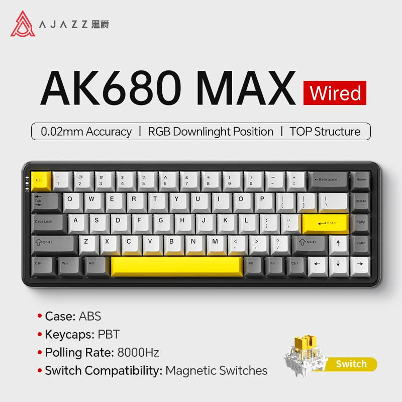 Teclado Mecánico Sixty Mini Inalámbrico ARGB Magnético Hall