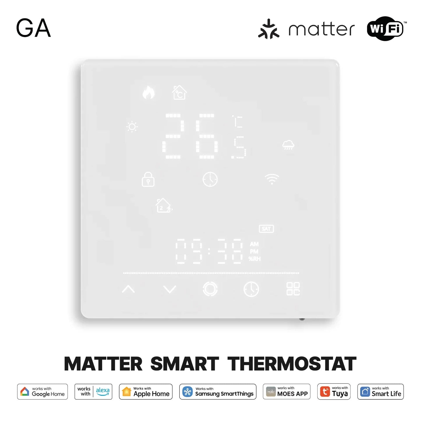 Smart Thermostat Matter WiFi Temperature Controller For Water Boiler Fall 2025 Energy Saving