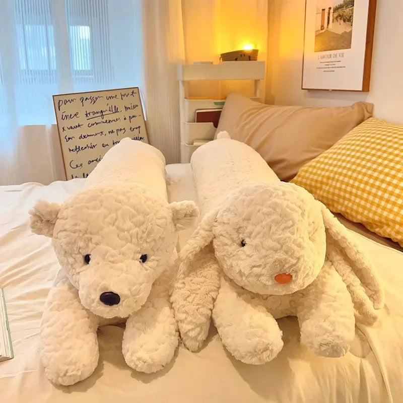 Cuscino per il corpo Grande Coniglio Peluche Decorativo Cuscino lungo imbottito Animale Cuscino autunno 2025 Compagno accogliente per il letto e cuscino da viaggio