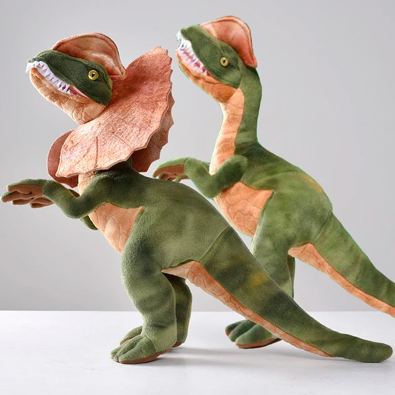 Peluche Dilophosaure Double Crête Dino Doux à Collectionner