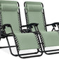 Adjustable Steel Mesh Zero Gravity Lounge Chairs with Cup Holders & Pillows - Portable Recliners for Outdoor Relaxation and Comfort