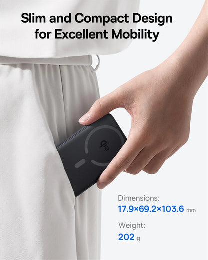 Qi2 Magnetic Power Bank 10000mAh – 15W Wireless & 22.5W USB-C Charging for iPhone & Samsung 2026