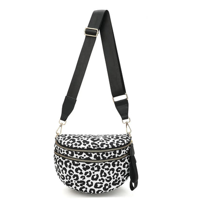 Casual women's checkered fanny pack – large capacity bum bag, adjustable crossbody mommy travel bag