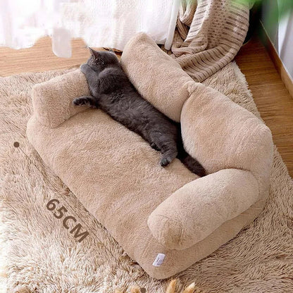 Kattekurv Sofa Stil Blød Kæledyrsrede Vinter 2025 Hyggevarm Liggeplads, Sikkert Krammested For Små Kæledyr