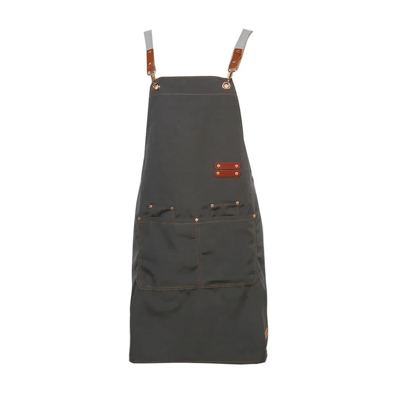 Canvas Apron Waterproof Bib Professional Cafe Catering Apron Fall 2025 Water Resistant Durable