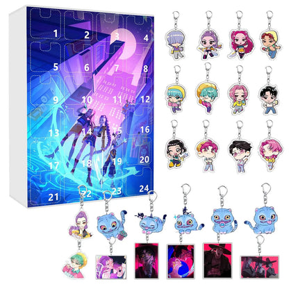 Kpop adventskalender 24 dagen demonjagers sleutelhanger cadeau
