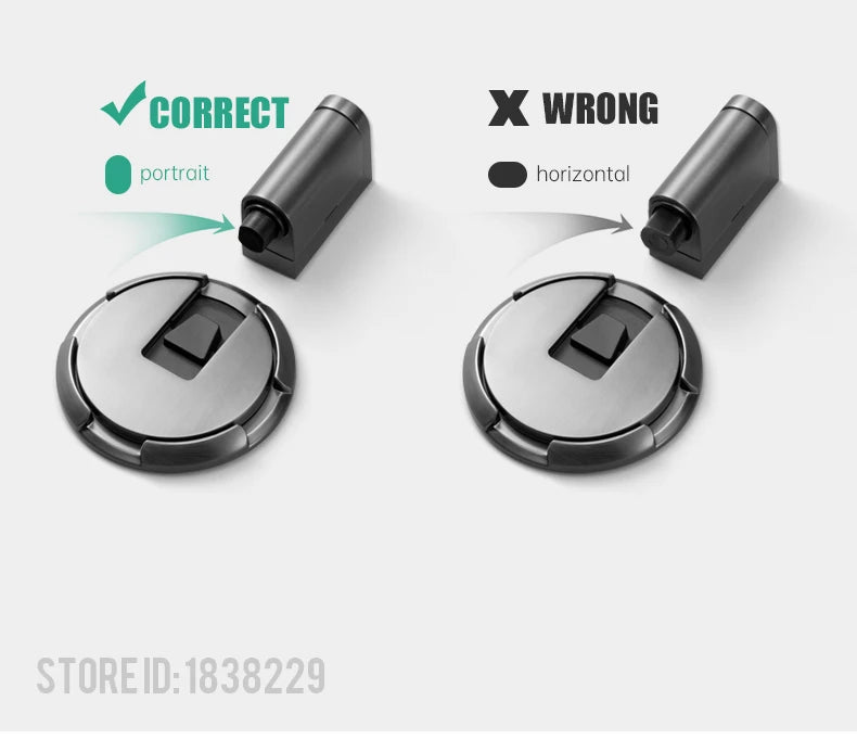 Magnetisk dørstopper justerbar kraftig uden boring